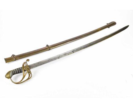 WOOLLEY &amp; SARGANT; 1822 pattern officer's sword with shagreen handle, with scabbard, overall length 105cm.Condition Repor