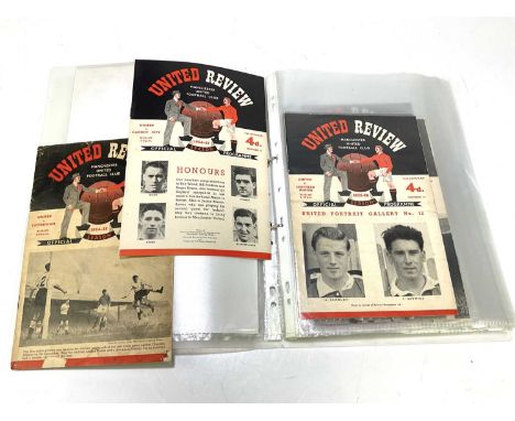 MANCHESTER UNITED; a collection of football programmes including important examples Manchester United vs Cardiff 9th October 