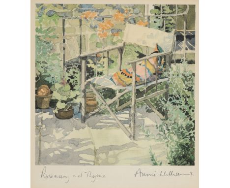 ANNIE WILLIAMS, R.B.A., R.W.S. (Contemporary) “Rosemary and Thyme”, coloured lithograph, signed in pencil, inscribed in the p