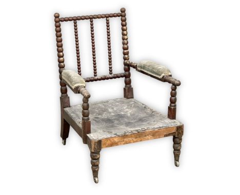 A Victorian mahogany Bobbin Turn armchair. 
