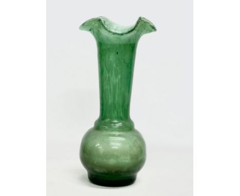 A large 1930’s Art Glass vase. 16x35cm 