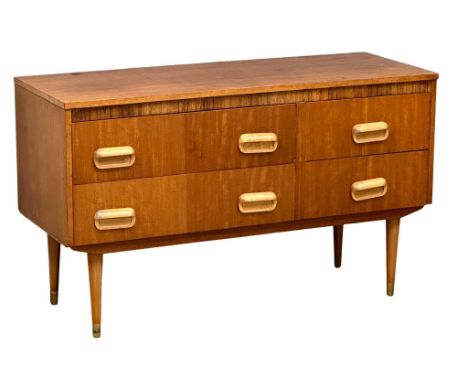 A Mid Century teak compact sideboard. 107x41x64cm 