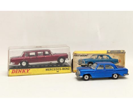 2 vintage Dinky Mercedes-Benz model cars. 