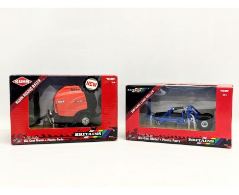 2 new Britains models, a Kuhn Round Baler and a Britains Land Roller. 1:32 