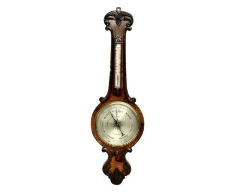 An excellent quality late William IV/early Victorian rosewood barometer. 32x104cm 