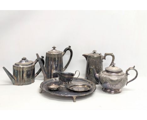 A vintage silver plate tea and coffee service 