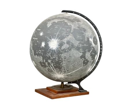 A large rare early/mid 20th century moon globe. 56x84cm 