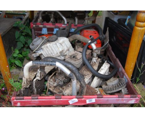 A quantity of "Stihl" Chainsaw engines for spares and repairs.