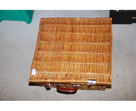 A Wicker hamper with a full picnic set by Optima.
