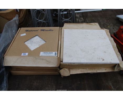Six boxes of ceramic floor tiles 12" square