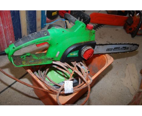 A "Florabest" electric Chainsaw 240 volt, 14" cutter bar.