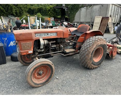 Kubota L245 two wheel drive Tractor, 25 hp diesel engine, (a compact and manoeuvrable tractor, ideal for smallholding, on gra