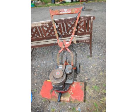 A garden Rotavator "M1 Gardener" four stroke 3.5 hp. Briggs & Stratton engine.
