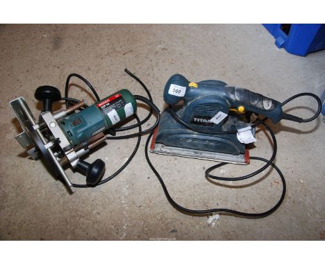 A "Bosch" mortiser and  a "Titan" sander.