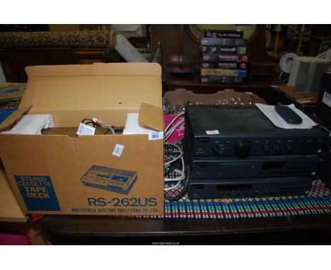 A 'National' tape deck, 'Arcam' Alfa amplifier player and tuner.