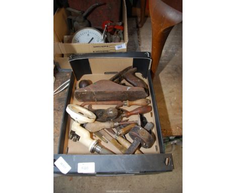 Some large and small planes, carpentry tools etc.