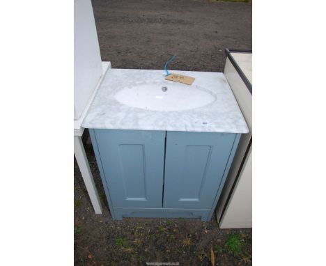 A wash basin in a unit.
