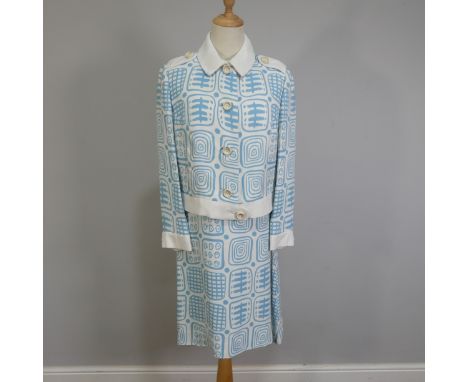 Vintage Fashion Tailoring, circa 1960s; a 'Modele Louis Feraud Paris, London tailored by André Peters' tailored light-weight 