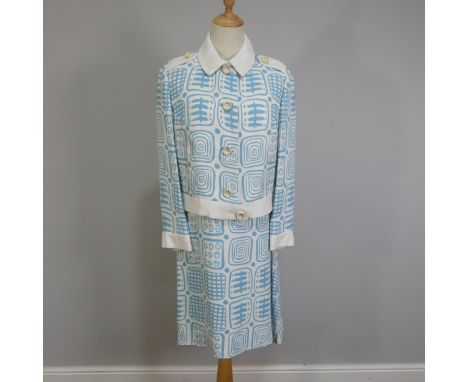 Vintage Fashion Tailoring, circa 1960s; a 'Modele Louis Feraud Paris, London tailored by André Peters' tailored light-weight 