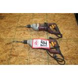 Two Chicago Electric Half Inch Hammer Drills