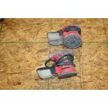 Two Bauer Handheld Dual Action Sanders