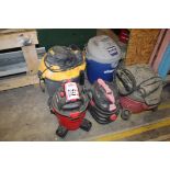 5 Assorted Wet/Dry Shop Vacs, Various Sizes