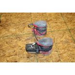 Two Bauer Handheld Dual Action Sanders (one missing dust catcher)