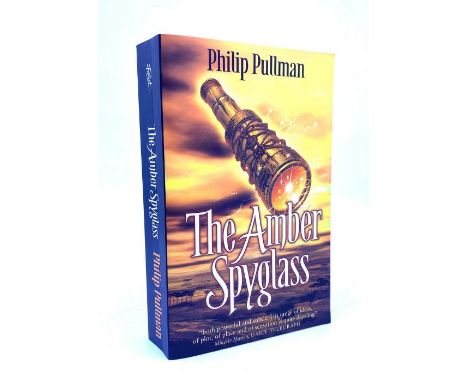 Pullman, Philip. The Amber Spyglass, signed first edition paperback, 2001, very good