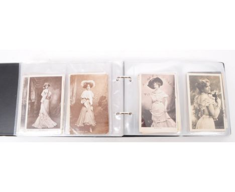 A collection of Edwardian and early 20th century photgraphic portrait postcards. The collection featuring a selection of acto