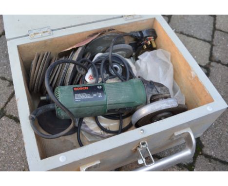 Bosch angle grinder in case (requires rewiring) 