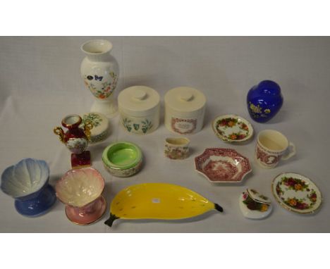 Masons ceramics, Carltonware banana dish, Maling etc