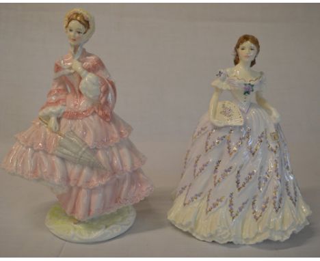 Royal Worcester 'The Last Waltz' & '1855: The Crinoline' limited edition figures