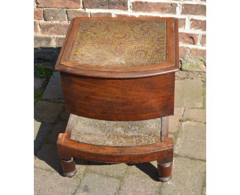 Mahogany commode with step