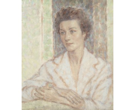 Oliver Hilary Sambourne Messel (British, 1904-1978)Portrait of a Woman signed 'Messel' (lower left)oil and charcoal on canvas