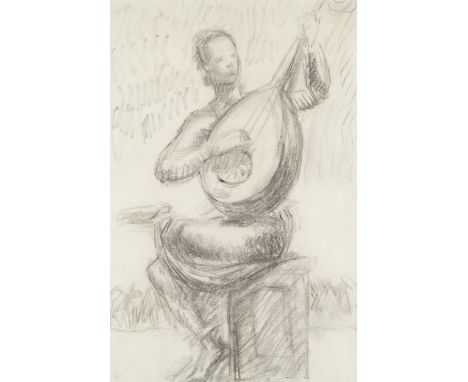 Duncan Grant (British, 1885-1978)The Lute Player charcoal on paper56.5 x 36cm (22 1/4 x 14 3/16in).Executed circa 1930Footnot