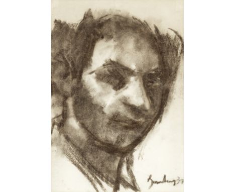 David Bomberg (British, 1890-1957)Self-portrait signed and dated 'Bomberg 37' (lower right)charcoal on paper37.5 x 26cm (14 3