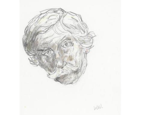 Sir Kyffin Williams R.A. (British, 1918-2006)Self-Portrait signed with initials 'KW.' (lower right)pencil and watercolour on 
