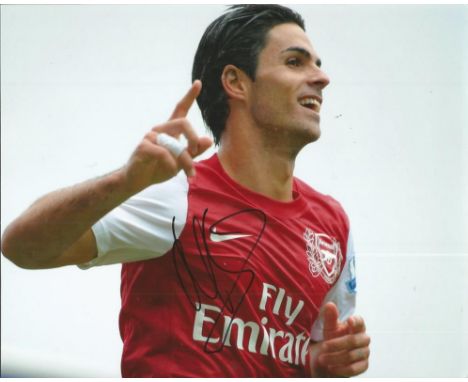 Mikel Arteta Arsenal signed 10 x 8 colour football photo  Good condition.  All items come with a Certificate of Authenticity 