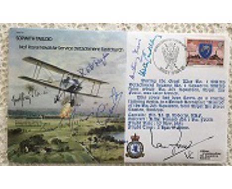 Bomber Command FDC Signed 7 Victoria Cross winners.  This item is # 3 of only 12 so signed. Admrl  Crutchley WW-1 VC, Lt Cdr 