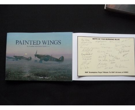 WWII Veterans autographed book. Painted Wings  by Robin Smith,  newly published 2016, hard back book with cover. The long awa