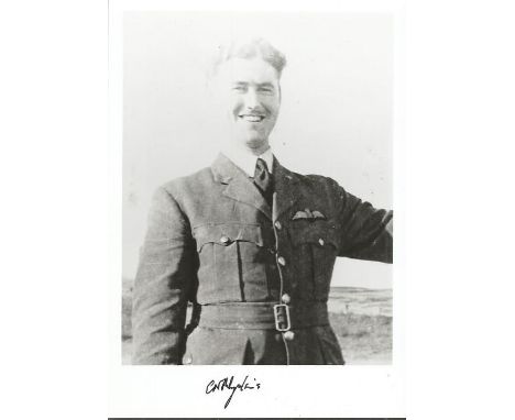 Wg. Cdr. Robert Francis Thomas Doe WW2 Battle of Britain pilot signed 7 x 5 black and white portrait photo. Limited edition o