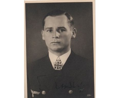 Kapt Englebert Endrass signed Hofmann 6 x 4 b/w portrait photo. (2 March 1911 – 21 December 1941) was a German U-boat command