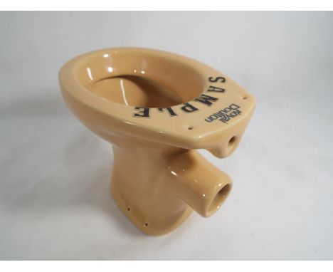 Royal Doulton - an unusual Royal Doulton ceramic toilet marked 'Sample', Royal Doulton, approximately 10 cm (h) x 12 cm (w) x