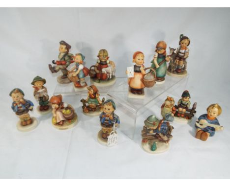 Fifteen Goebel Hummel figurines predominantly depicting children with animals (15) This lot MUST be paid for and collected, o
