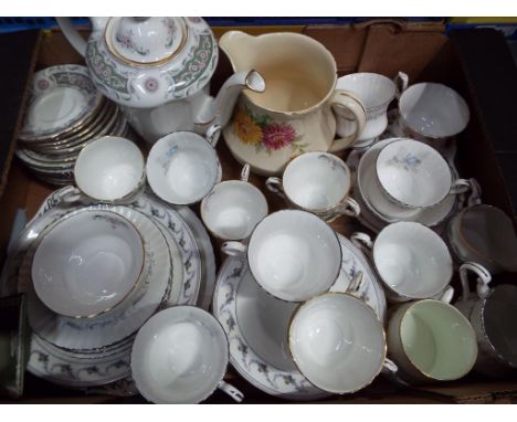 A good mixed lot of ceramic tea ware to include Paragon, Royal Albert, also includes and Alfred Meakin jug, Wedgwood Jasper w