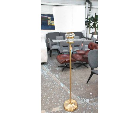 FLOOR LAMP, 1960's Italian inspired, with shade, 165cm H.