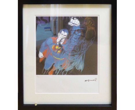 ANDY WARHOL 'Superman', 1981, lithograph, from portfolio 'Myths', numbered 81/100 from Leo Castelli Gallery, edited by George