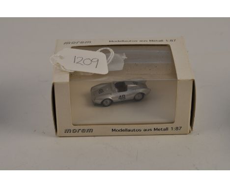 MOREM MODELLAUTOS AUS METALL 2203 PORSCHE SPYDER STIRLING MOSS 1958 BAUJAHR SCALE 1:87 IN BOX VGC