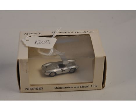 RARE MOREM MODELLAUTOS AUS METALL 2202 PORSCHE 550 SPYDER M.MAY 1956 1000KM NUBURGRING SCALE 1:87 IN BOX VGC