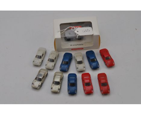 COLLECTION OF 12 WIKING MODEL PORSCHES (1 BOXED) SCALE 1:87 FC